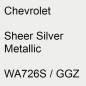 Preview: Chevrolet, Sheer Silver Metallic, WA726S / GGZ.